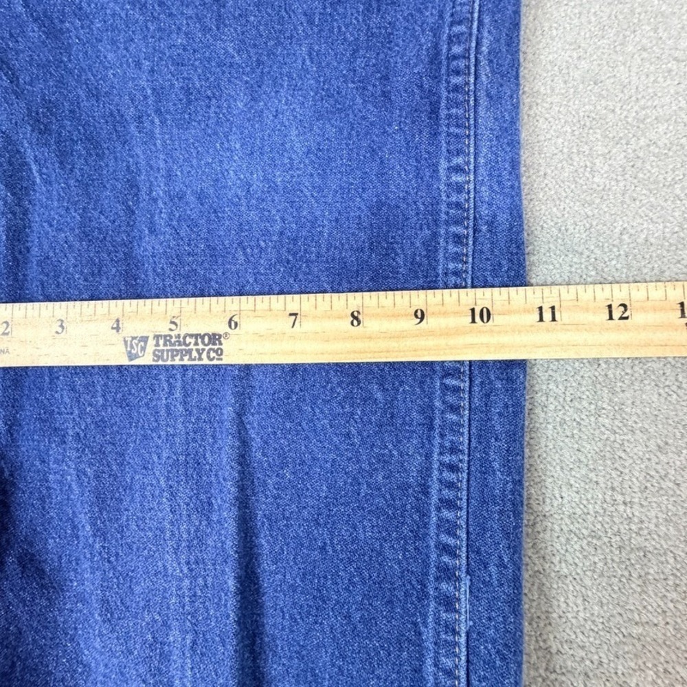 Vtg Wrangler Jeans Mens 32x36 Blue Straight Leg Denim Classic Western Rodeo Y2K - Picture 9 of 11